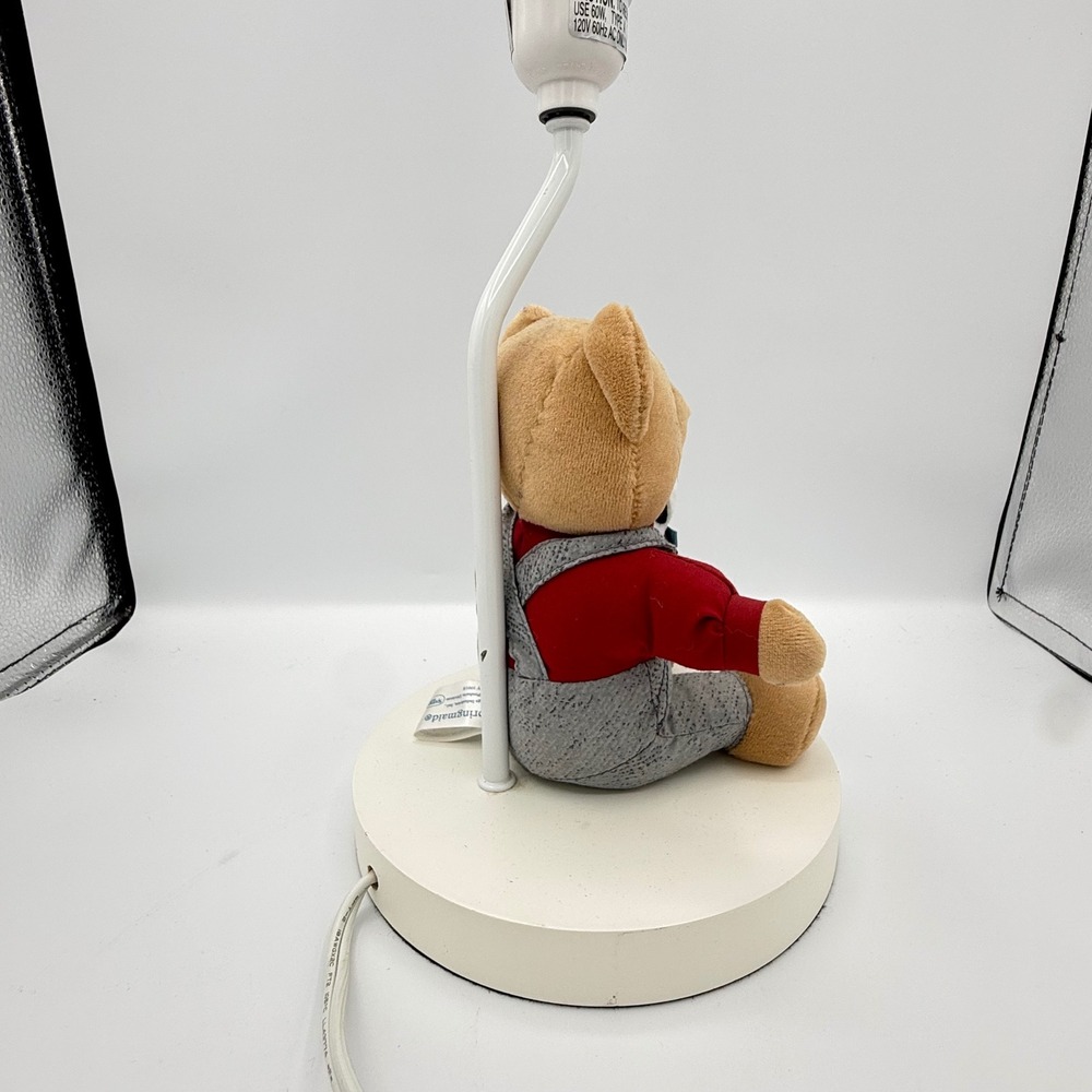 Vintage Teddy Bear Panda Plush Table Lamp Nursery Kids Room Decor cottagecore - Picture 4 of 5